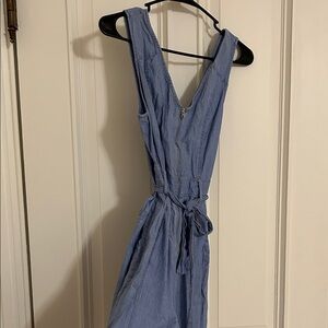 Zara Blue Zip up Jumpsuit with Belt
